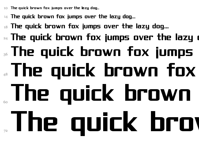 SF Theramin Gothic font waterfall